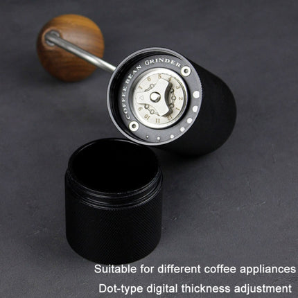 CNC Stainless Steel Hand Crank Coffee Bean Grinder, Specification: Seven Corner Silver-garmade.com
