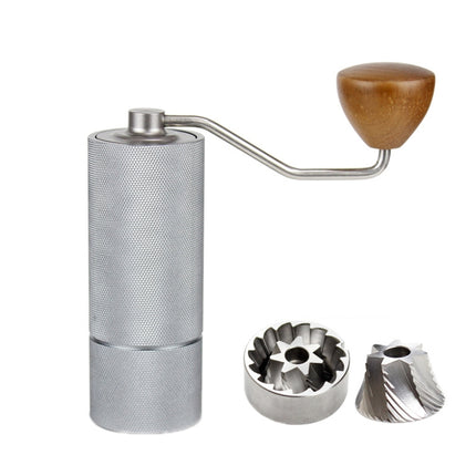 CNC Stainless Steel Hand Crank Coffee Bean Grinder, Specification: Seven Corner Gray-garmade.com