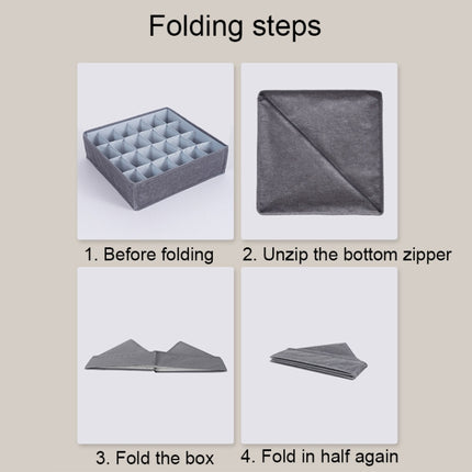 Foldable Drawer Clothes Storage Box, Spec: 6 Grids (Gray)-garmade.com