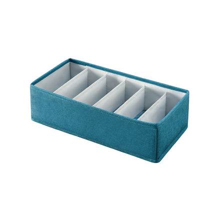 Foldable Drawer Clothes Storage Box, Spec: 6 Grids (Green)-garmade.com