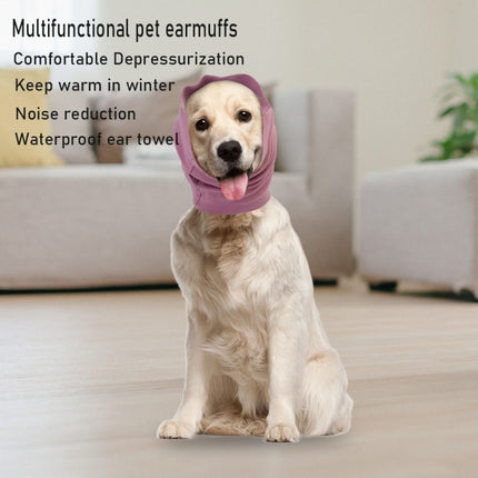 Pet Grooming Comfortable and Waterproof Earmuffs, Size: L(Pink)-garmade.com