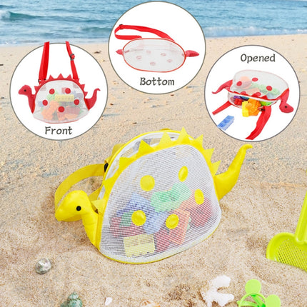 Dinosaur Children Beach Playing Sand Shell Storage Bag(Yellow)-garmade.com