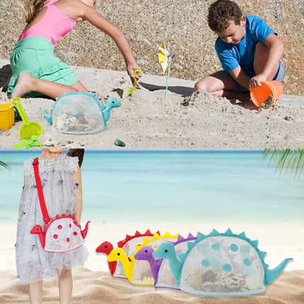Dinosaur Children Beach Playing Sand Shell Storage Bag(Purple)-garmade.com