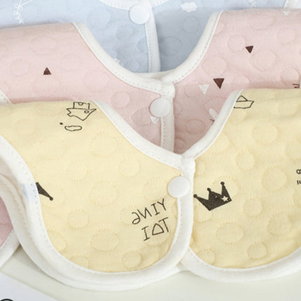 2 PCS Thin Cotton Gauze Waterproof Soft 360 Degree Rotating Baby Bib(Fox)-garmade.com