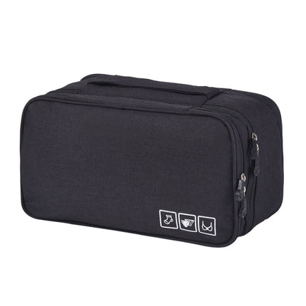 RH901 Portable Travel Underwear Bra Packaging Storage Bag(Black)-garmade.com