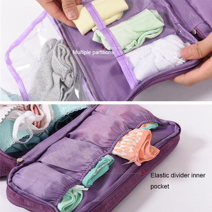 RH901 Portable Travel Underwear Bra Packaging Storage Bag(Wine Red)-garmade.com