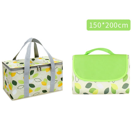 JY2209 Camping Moistureproof Portable Picnic Basket Set, Spec: Leaves+150x200cm-garmade.com