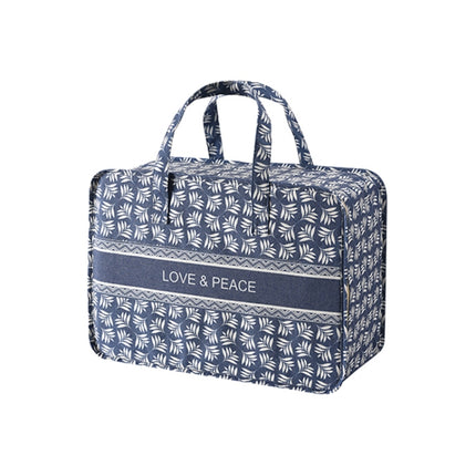 Portable Home Clothes Organizer Moving Bag, Specification: 60x50x28cm(Blue Base White Flower)-garmade.com