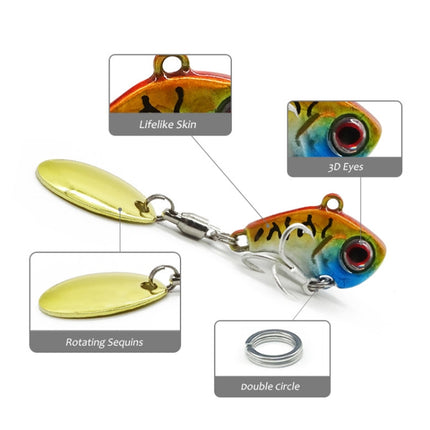 HENG JIA Distant Rotation Sequin VIB Fake Bait, Specification: 9g(6 Colors)-garmade.com