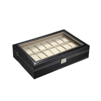 24 Bit PU Leather Watch Storage Box Display Box-garmade.com