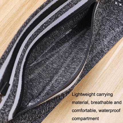Outdoor Double Zipper Sports Waterproof Lycra Body Slim Waist Bag(Rose Red)-garmade.com