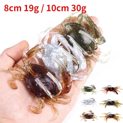 3 PCS HENGJIA SO068 Submerged Crab Hook Anti-hanging Bottom Ice Fishing Bait, Color: 8cm 19g 1-garmade.com