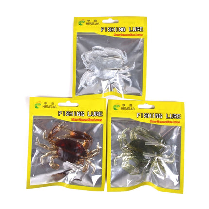 3 PCS HENGJIA SO068 Submerged Crab Hook Anti-hanging Bottom Ice Fishing Bait, Color: 8cm 19g 1-garmade.com