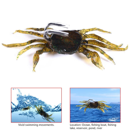 3 PCS HENGJIA SO068 Submerged Crab Hook Anti-hanging Bottom Ice Fishing Bait, Color: 8cm 19g 1-garmade.com