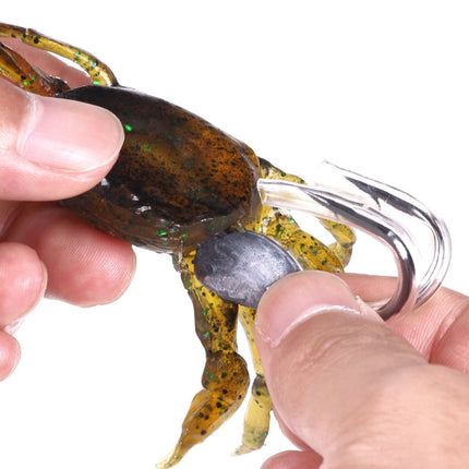 3 PCS HENGJIA SO068 Submerged Crab Hook Anti-hanging Bottom Ice Fishing Bait, Color: 10cm 30g Gray-garmade.com