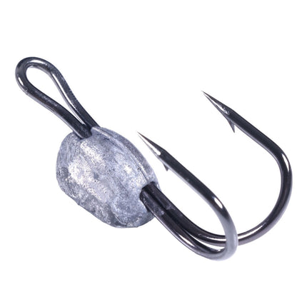 3 PCS HENGJIA SO068 Submerged Crab Hook Anti-hanging Bottom Ice Fishing Bait, Color: 10cm 30g Gray-garmade.com