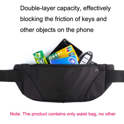 Outdoor Sports Running Ultra-light Large-capacity Close-fitting Phone Waist Bag(Grey)-garmade.com