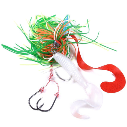 HENGJIA JIG Fish Head Beard Lead Hook, Specification: 20G(No. 2)-garmade.com