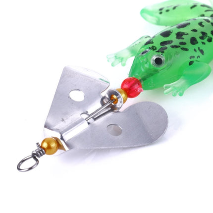 2 Sets HENGJIA SP011 7cm 6g Frog Soft Fish Sequins Freshwater Single Hook Bionic Bait(4 Colors)-garmade.com