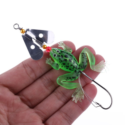 2 Sets HENGJIA SP011 7cm 6g Frog Soft Fish Sequins Freshwater Single Hook Bionic Bait(4 Colors)-garmade.com