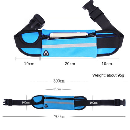 3PCS Outdoor Sports Large Capacity Portable Sweatproof Waist Bag(Blue)-garmade.com