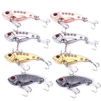 2 Sets HENGJIA VIB013 Metal VIB Fake Bait Electroplated Hard Bait, Specification: 3.5cm 3g(4 Colors)-garmade.com