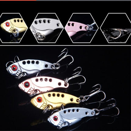 2 Sets HENGJIA VIB013 Metal VIB Fake Bait Electroplated Hard Bait, Specification: 3.5cm 3g(4 Colors)-garmade.com