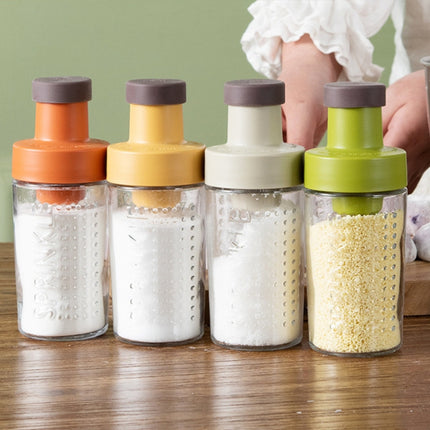 Quantitative Sugar Control Bottle Sugar Jar Dust-proof Sealed Seasoning Bottle With Lid(White)-garmade.com