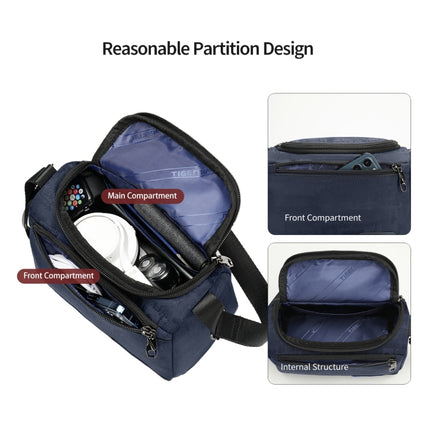 Tigernu T-S8186 Waterproof Leisure Sports Shoulder Bag Men Messenger Waist Bag(Black)-garmade.com