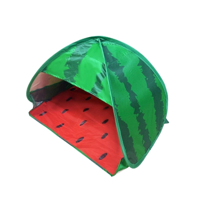 Indoor and Outdoor Automatic Quick Opening Sunshade Headrest Tent, Size: M 70x50x45cm(Watermelon)-garmade.com