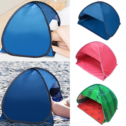 Indoor and Outdoor Automatic Quick Opening Sunshade Headrest Tent, Size: M 70x50x45cm(Watermelon)-garmade.com