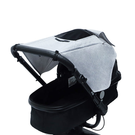 Universal Baby Stroller Accessories Sun Shade Cover With Visible Sunroof(Gray)-garmade.com