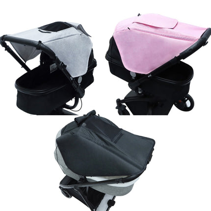 Universal Baby Stroller Accessories Sun Shade Cover With Visible Sunroof(Black)-garmade.com