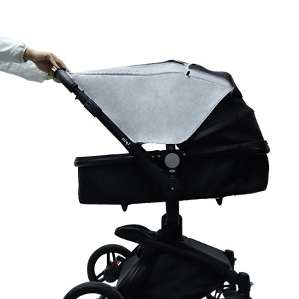Universal Baby Stroller Accessories Sun Shade Cover With Visible Sunroof(Black)-garmade.com