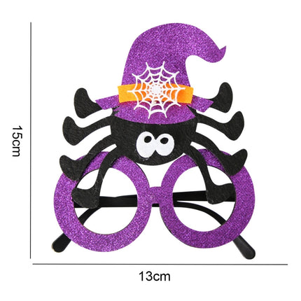 Halloween Decoration Funny Glasses Party Skeleton Spider Horror Props Purple Spider-garmade.com