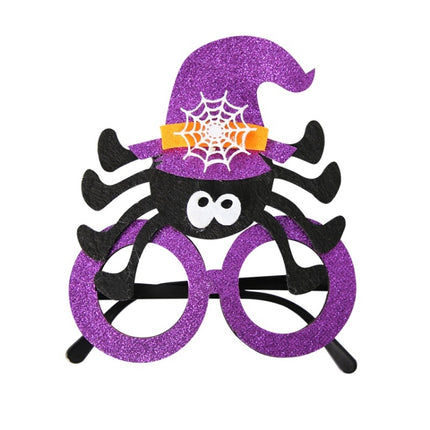Halloween Decoration Funny Glasses Party Skeleton Spider Horror Props Purple Spider-garmade.com