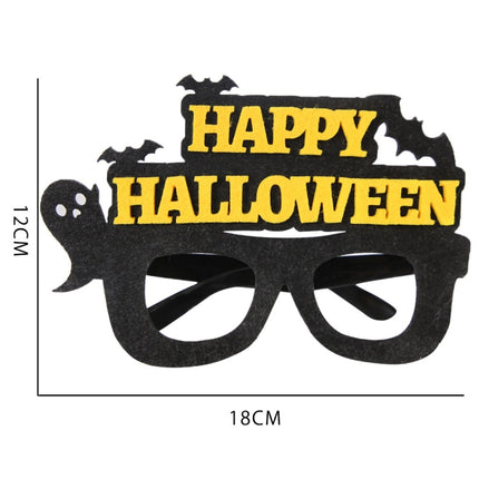 Halloween Decoration Funny Glasses Party Skeleton Spider Horror Props Bat Alphabet-garmade.com