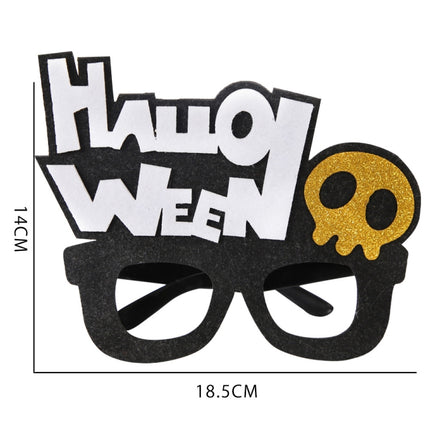 Halloween Decoration Funny Glasses Party Skeleton Spider Horror Props Yellow Skull-garmade.com