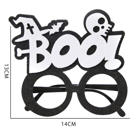 Halloween Decoration Funny Glasses Party Skeleton Spider Horror Props Alphabet Skull-garmade.com