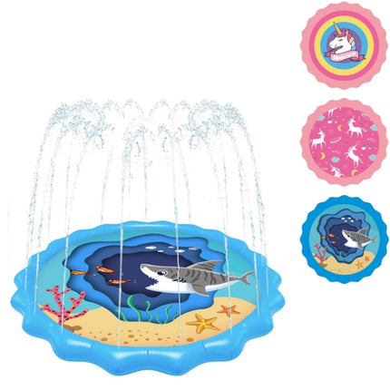 1.7m Children Lawn Sprinkler Play Mat Outdoor Beach Toys(Rainbow Horse)-garmade.com