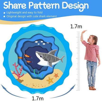 1.7m Children Lawn Sprinkler Play Mat Outdoor Beach Toys(Shark)-garmade.com