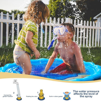 1.7m Children Lawn Sprinkler Play Mat Outdoor Beach Toys(Shark)-garmade.com