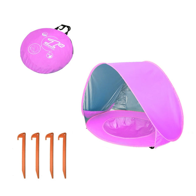 Baby Beach Tent With Pool Portable Foldable Sunshelter, Color: Pink-garmade.com