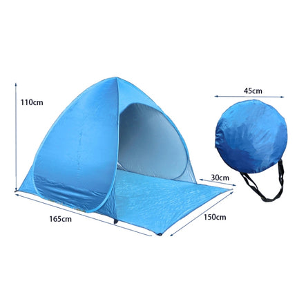 Automatic Instant Pop Up Tent Potable Beach Tent，Size: 150x165x110cm(Orange with Yellow)-garmade.com