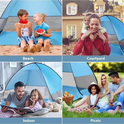 Automatic Instant Pop Up Tent Potable Beach Tent，Size: 150x165x110cm(Blue)-garmade.com