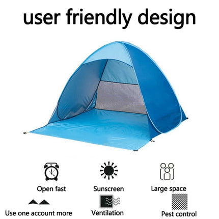Automatic Instant Pop Up Tent Potable Beach Tent，Size: 200x165x130cm(Blue)-garmade.com