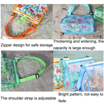 2 PCS Printed Zipper Three-dimensional Beach Toy Bag For Children(Pearl Shell)-garmade.com