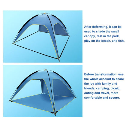 3 Sides Ventilated Spacious Outdoor Big Tent Sunscreen Rainproof Tent,Style: Detachable Base Fabric-garmade.com