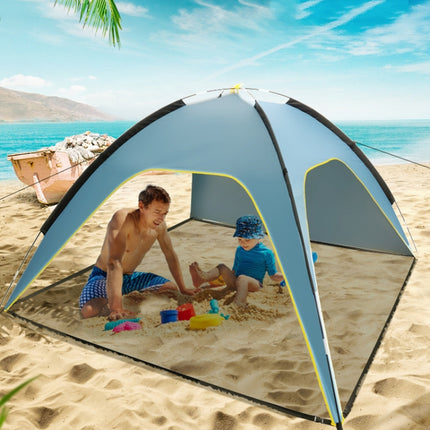 3 Sides Ventilated Spacious Outdoor Big Tent Sunscreen Rainproof Tent,Style: Detachable Base Fabric-garmade.com