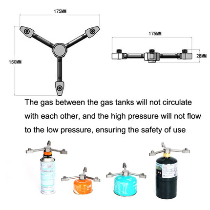 Outdoor Camping 3 In 1 Self-closing Aluminum Alloy Stove Adapter Tool-garmade.com